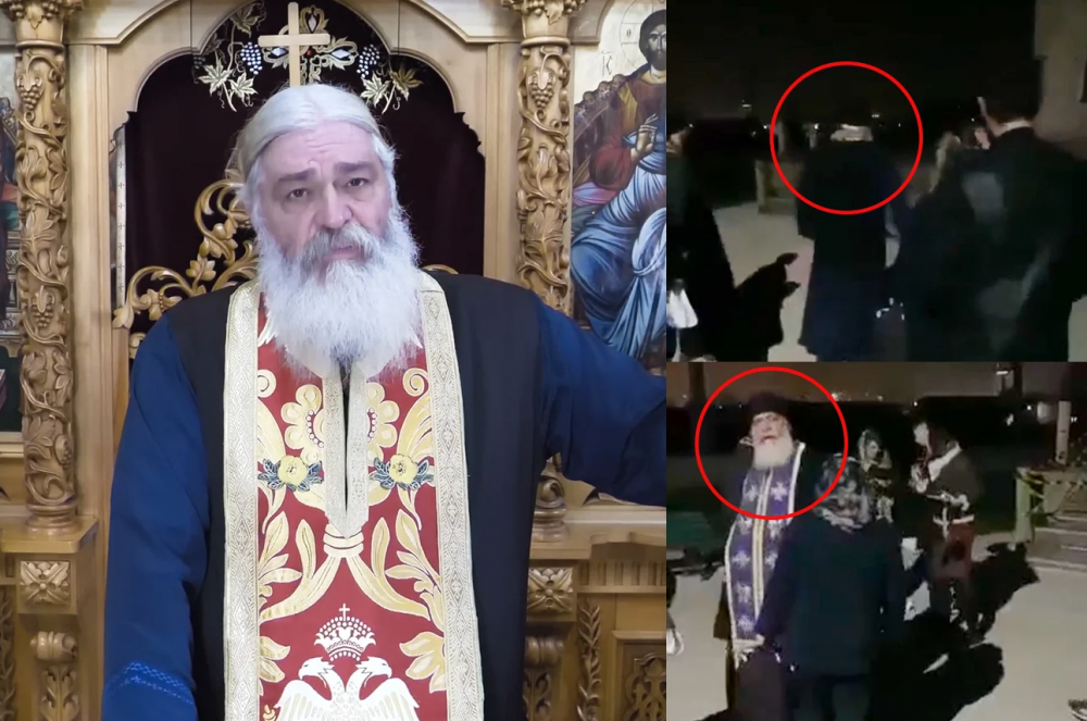 Scandalos: Un preot cunoscut, filmat când lovește o femeie